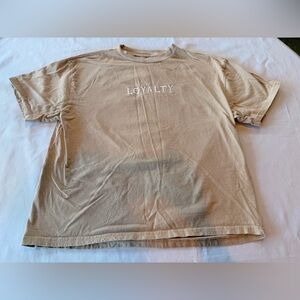 Taco Tuesday Tan Loyalty T-Shirt with Back Graphic Snake Skull Size Large